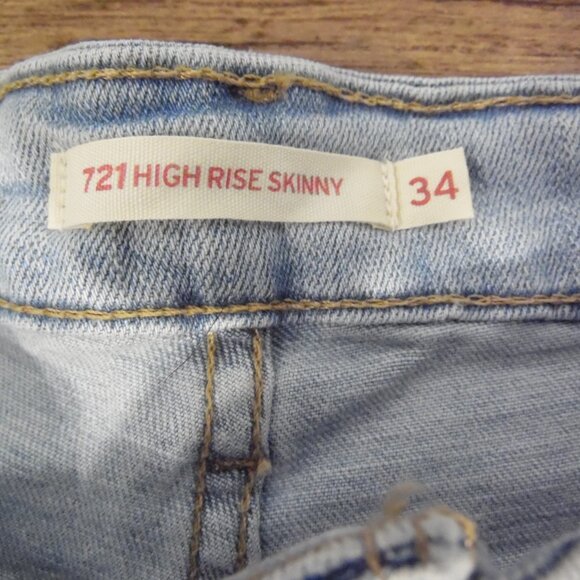 Levi's 721 High Rise Skinny Women's Size 18 M soft light wash NWT - Picture 14 of 14